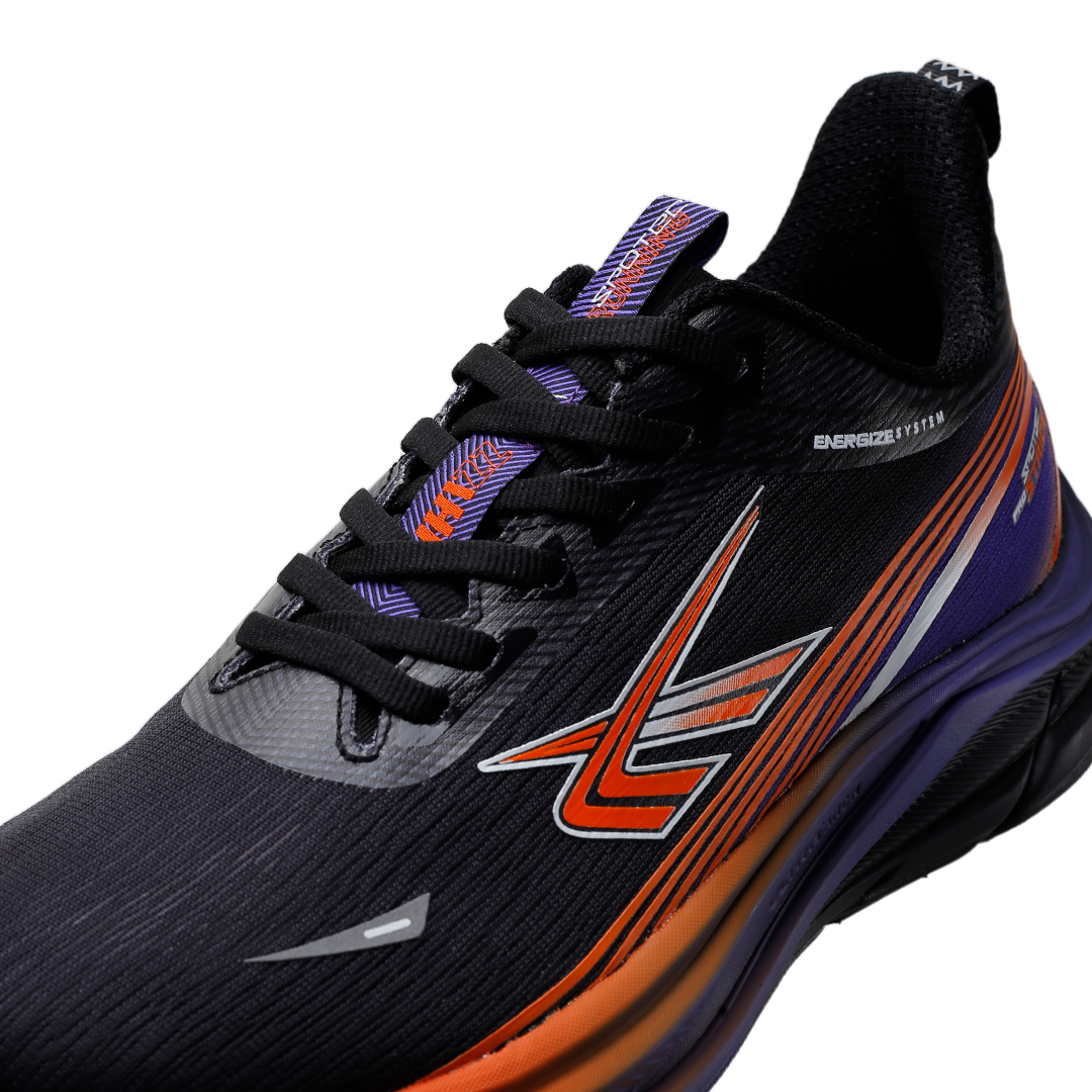 SPOTEC RUNNING WHIZZ - HITAM/ORANYE