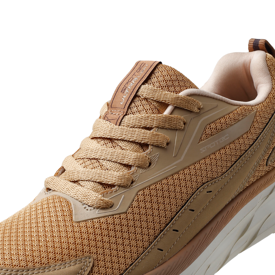 SPOTEC RUNNING COMFORT WAVE SEAGUL - COKLAT MUDA/PUTIH TULANG