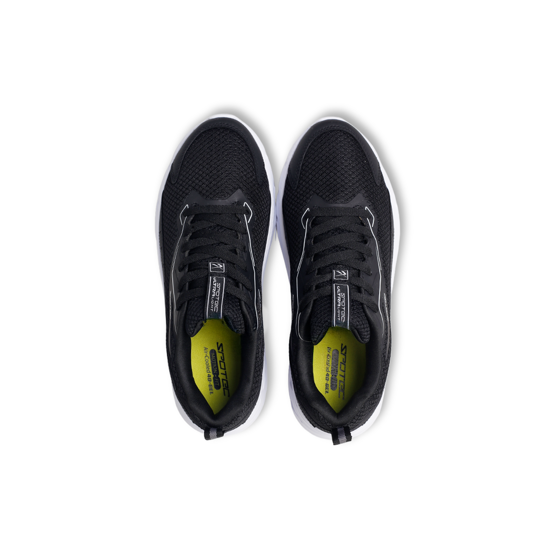 SPOTEC SNEAKERS COMFORT WAVE SEAL - HITAM/PUTIH
