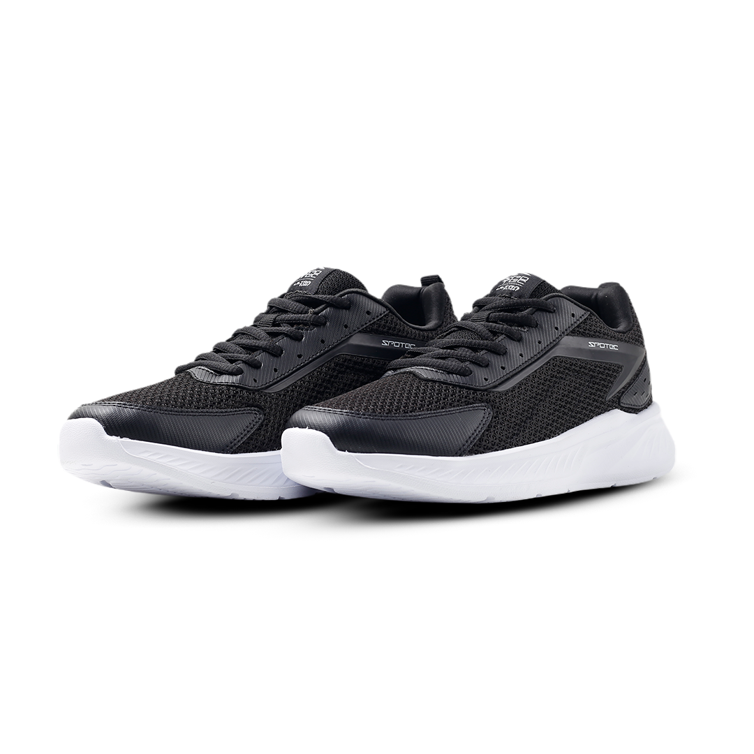 SPOTEC SNEAKERS COMFORT WAVE OZMONT - HITAM/PUTIH