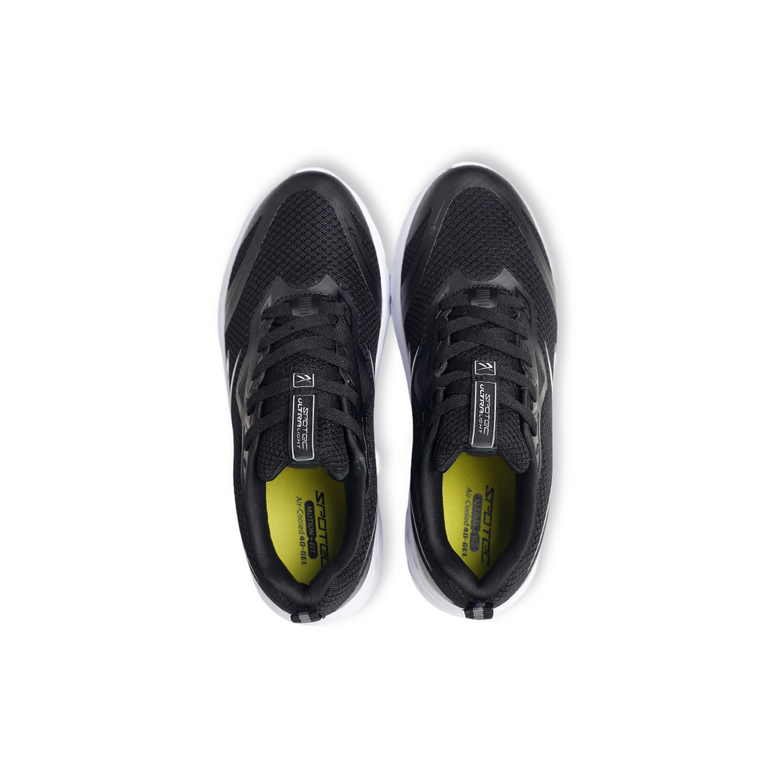 SPOTEC SNEAKERS COMFORT WAVE ALGER - HITAM/PUTIH