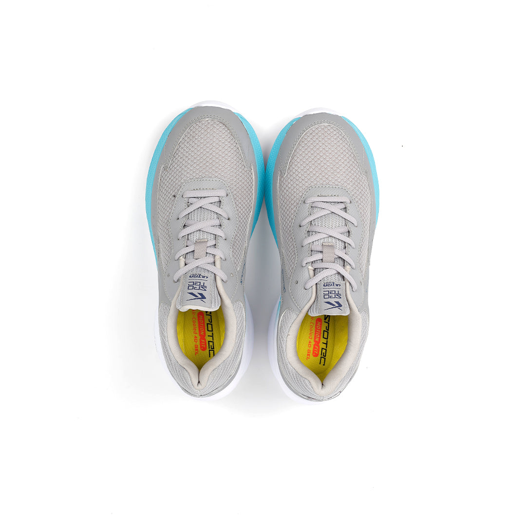 SPOTEC RUNNING EASTON - LIGHT GREY/TEAL BLUE