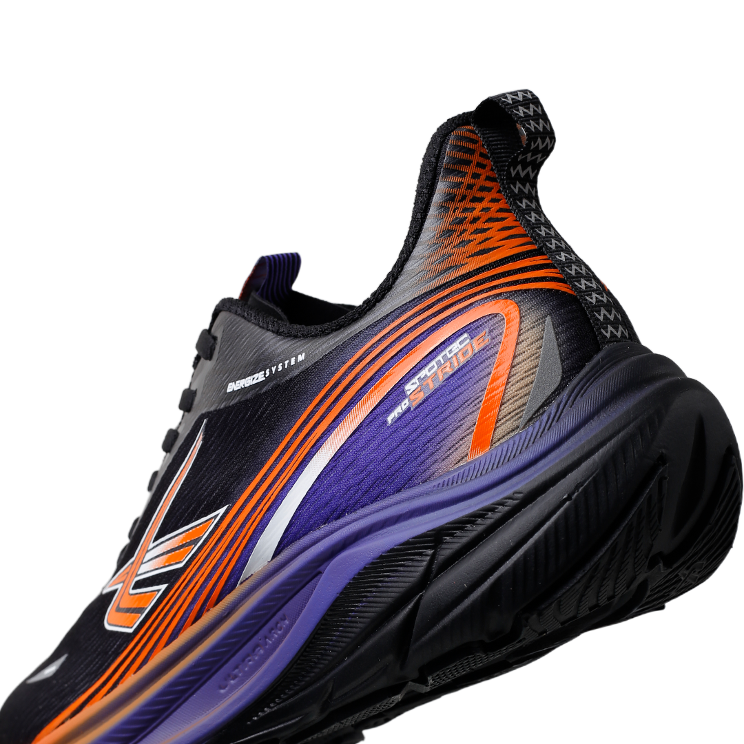 SPOTEC RUNNING WHIZZ - HITAM/ORANYE