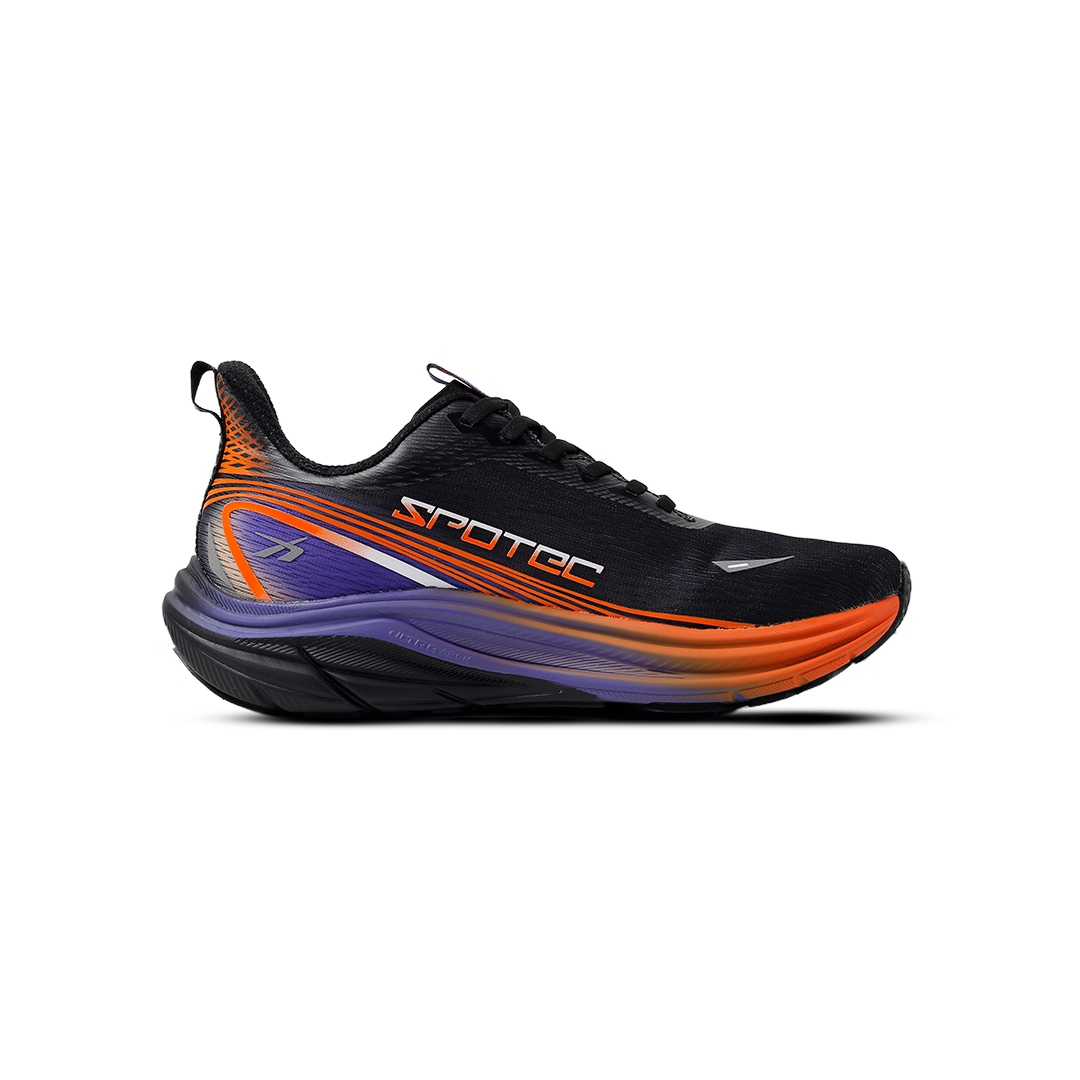 SPOTEC RUNNING WHIZZ - HITAM/ORANYE