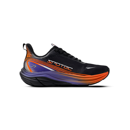 SPOTEC RUNNING WHIZZ - HITAM/ORANYE