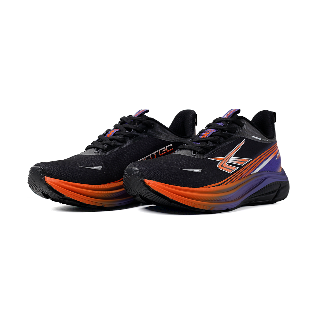 SPOTEC RUNNING WHIZZ - HITAM/ORANYE