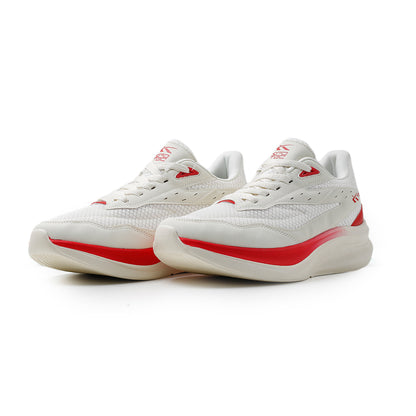 SPOTEC RUNNING COMFORT WAVE VALIANT - OFF WHITE/RED