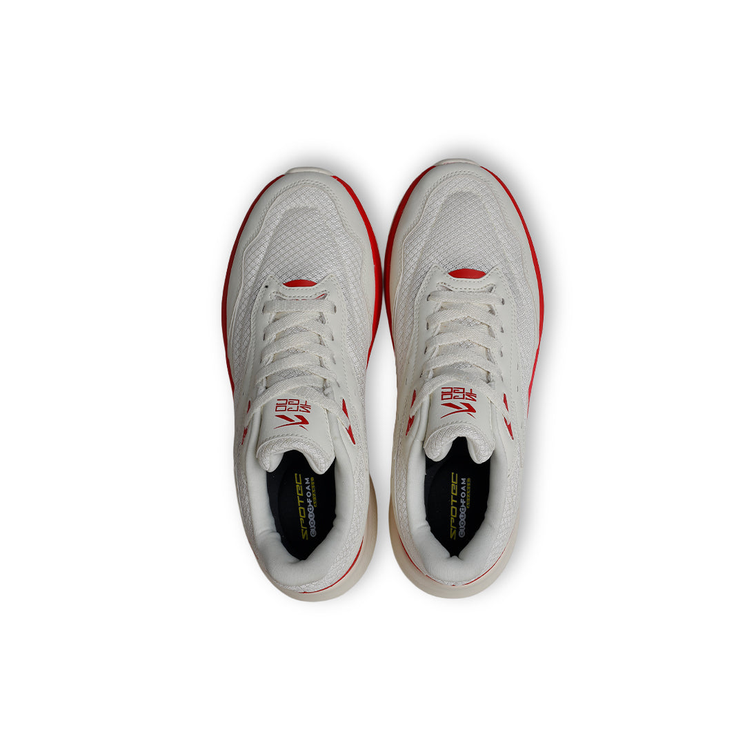 SPOTEC RUNNING COMFORT WAVE VALIANT - OFF WHITE/RED
