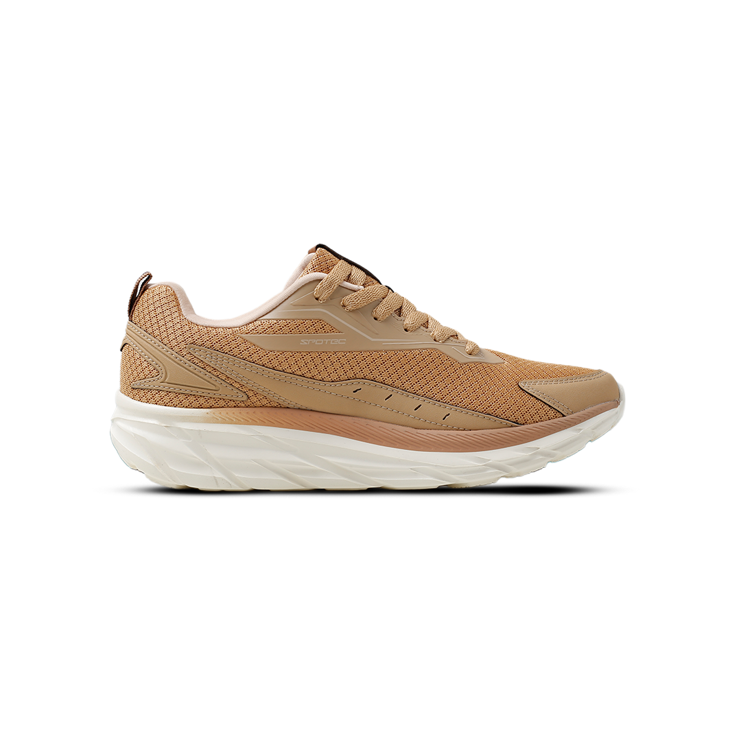 SPOTEC RUNNING COMFORT WAVE SEAGUL - COKLAT MUDA/PUTIH TULANG
