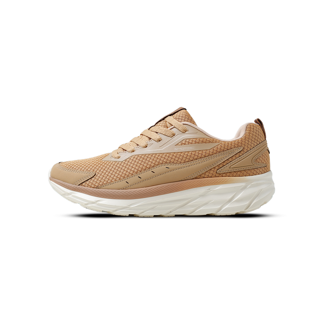 SPOTEC RUNNING COMFORT WAVE SEAGUL - COKLAT MUDA/PUTIH TULANG