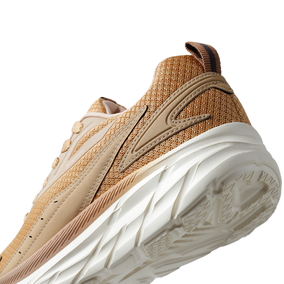 SPOTEC RUNNING COMFORT WAVE SEAGUL - COKLAT MUDA/PUTIH TULANG