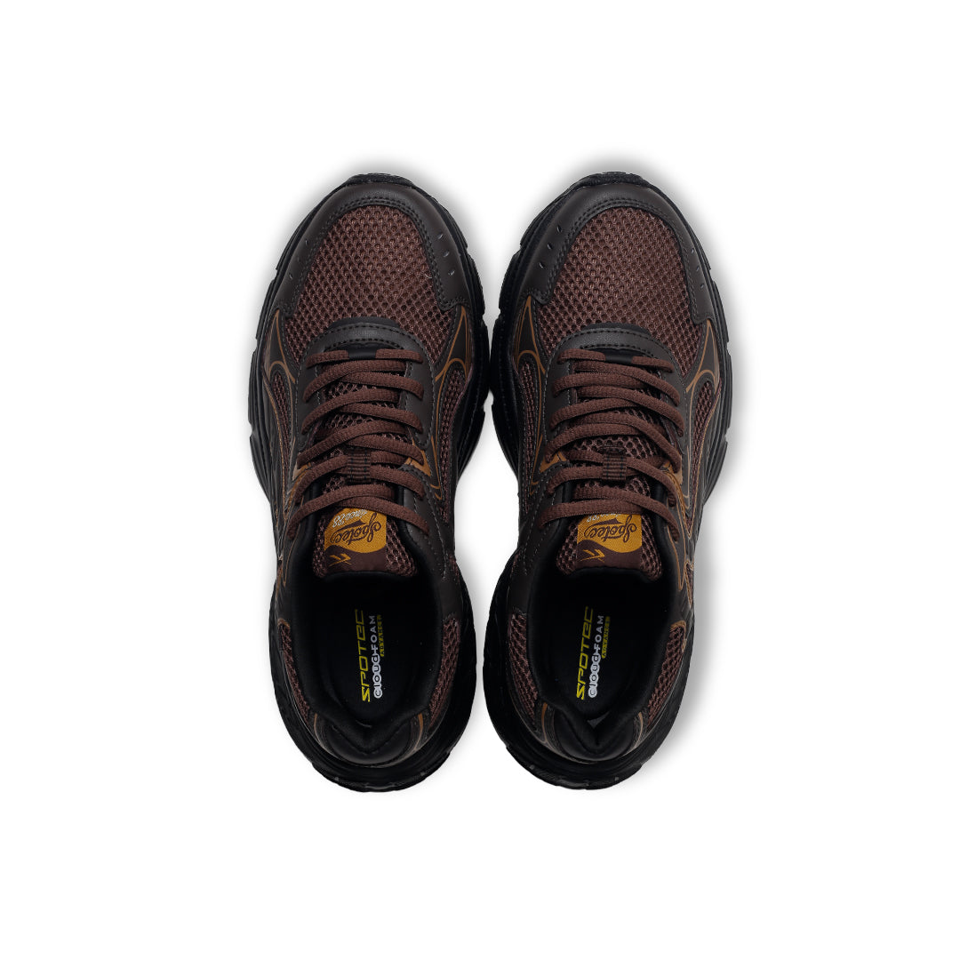 SPOTEC RUNNING COMFORT WAVE CLEVER - DARK BROWN/BLACK